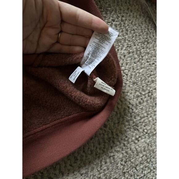 Madewell Polartec Fleece Crewneck Sweatshirt Medium Sweet Dahlia Thick Warm - Picture 8 of 8